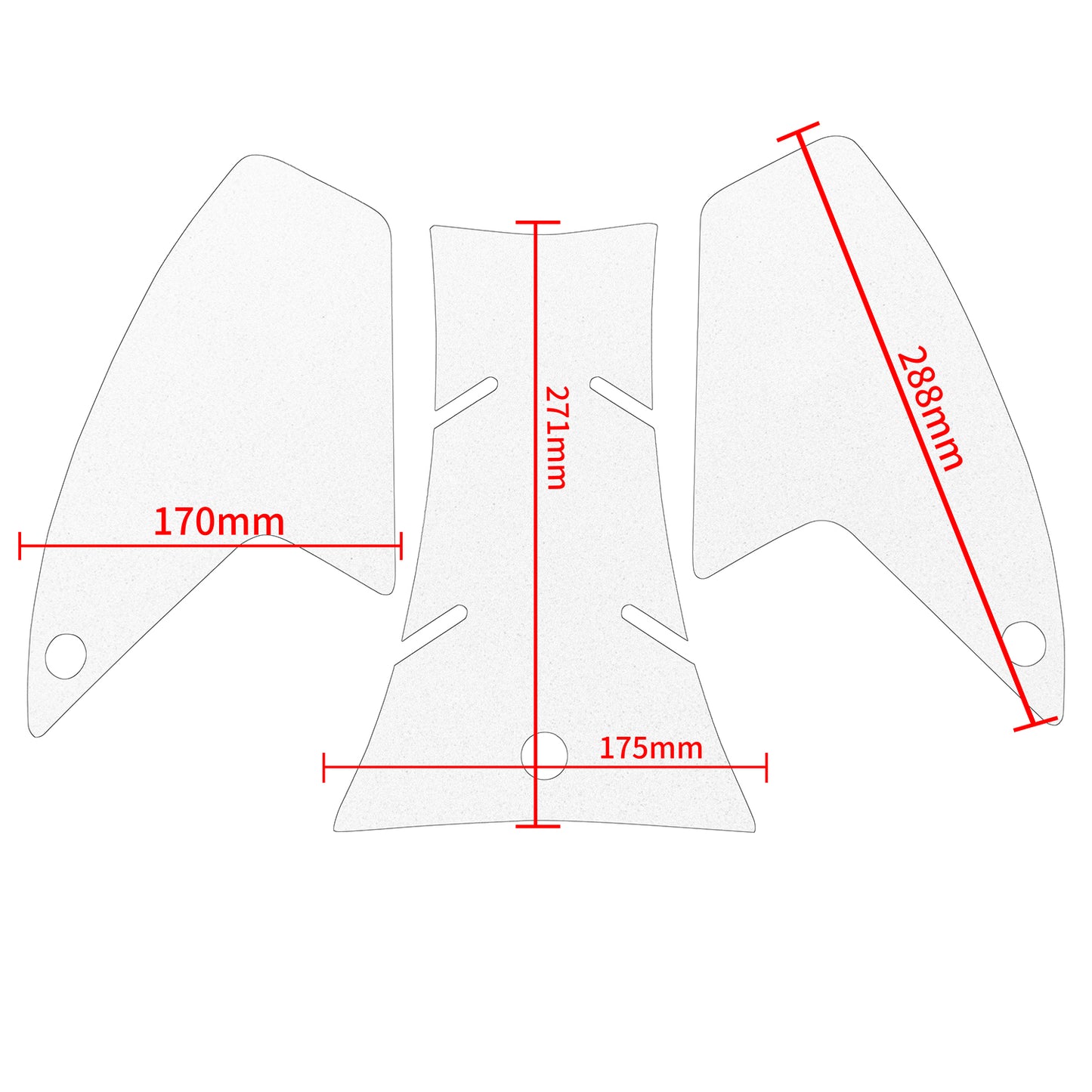 Wolfline Motorcycle Anti Slip Tank Pad Stickers Side Gas Tank Pad Knee Grip Decals Protection For VOGE 500AC 500 AC