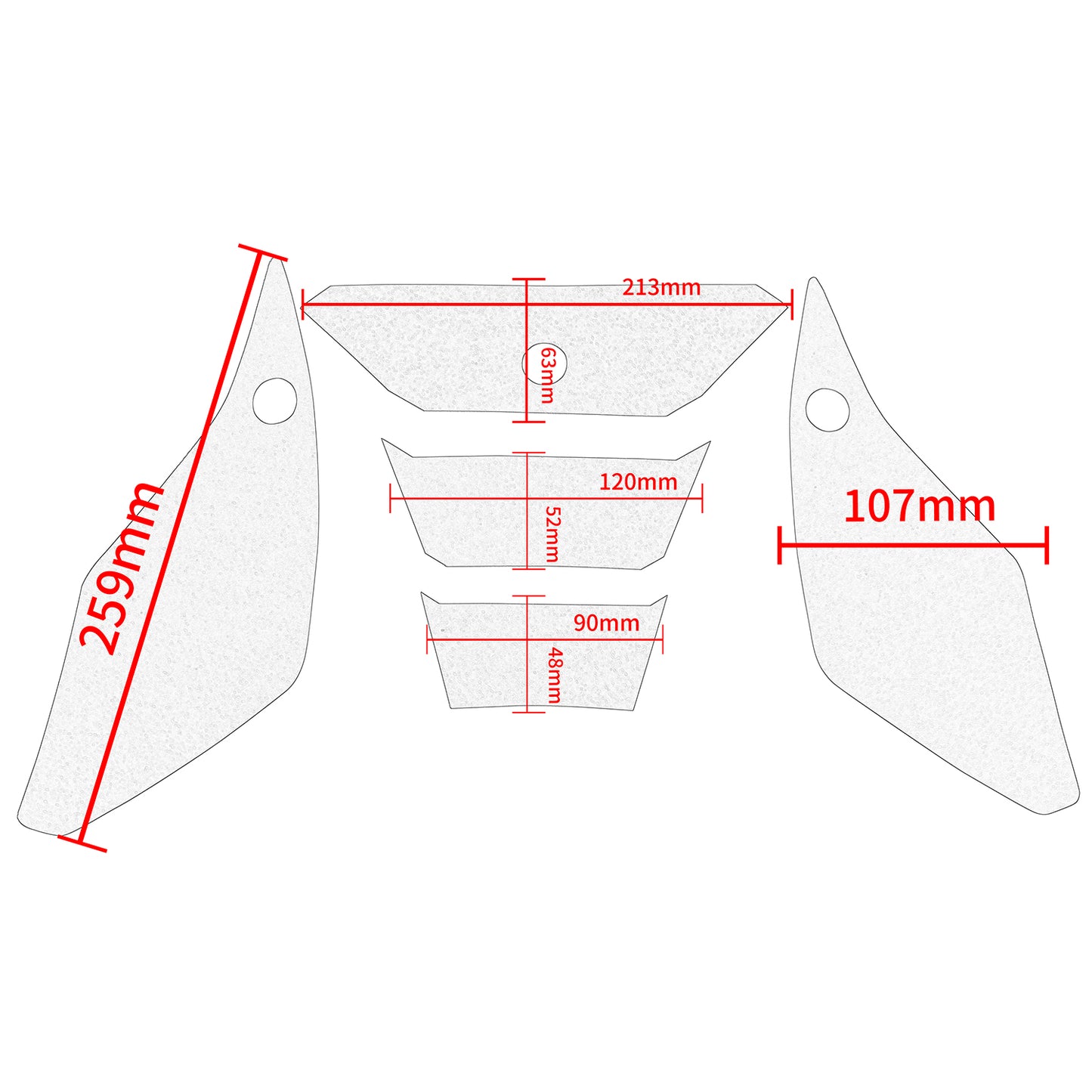 Wolfline Motorcycle Anti Slip Tank Pad Stickers Side Gas Tank Pad Knee Grip Decals Protection For Suzuki GSX 250R 250 R 2017 2018 2019 2020