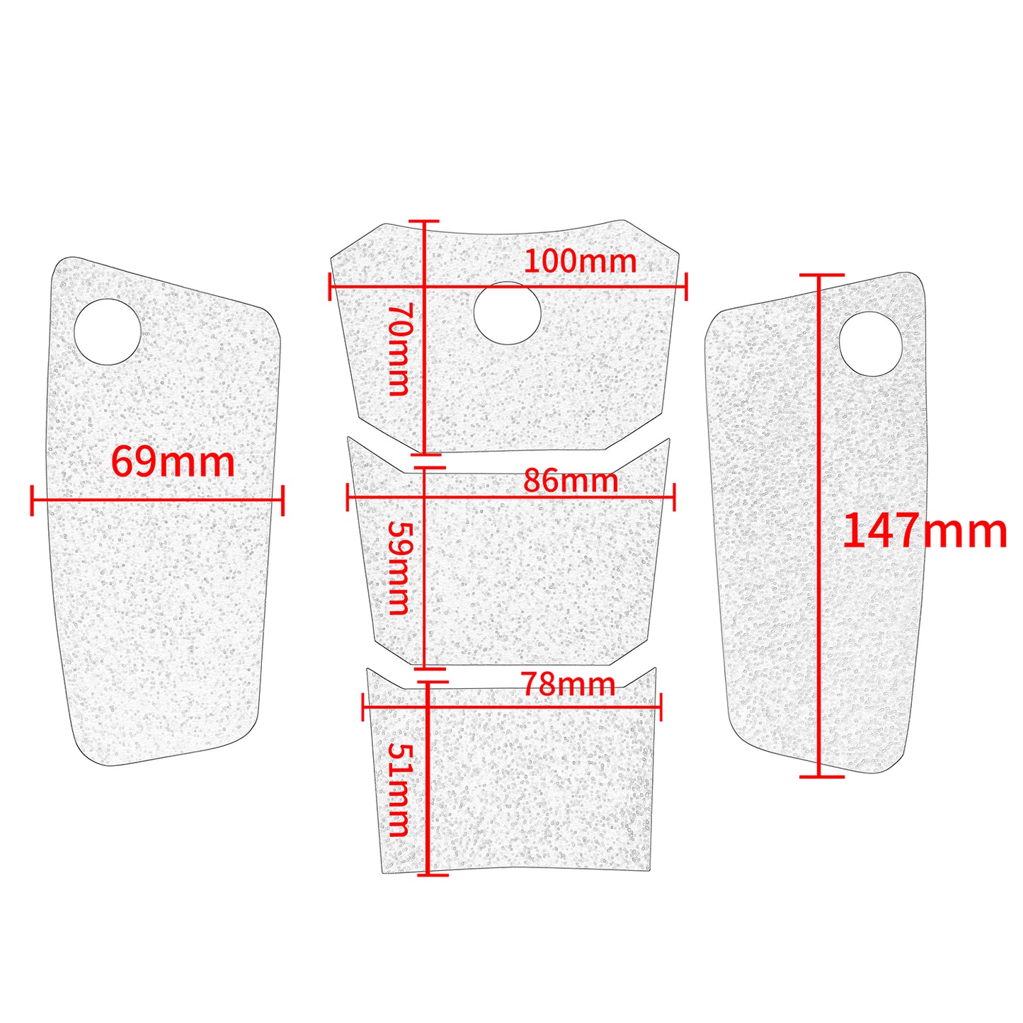 Wolfline Motorcycle Anti Slip Tank Pad Stickers Side Gas Tank Pad Knee Grip Decals Protection For Kawasaki Versys650 Versys 650 2015 2016 2017 2018 2019 2020 2021