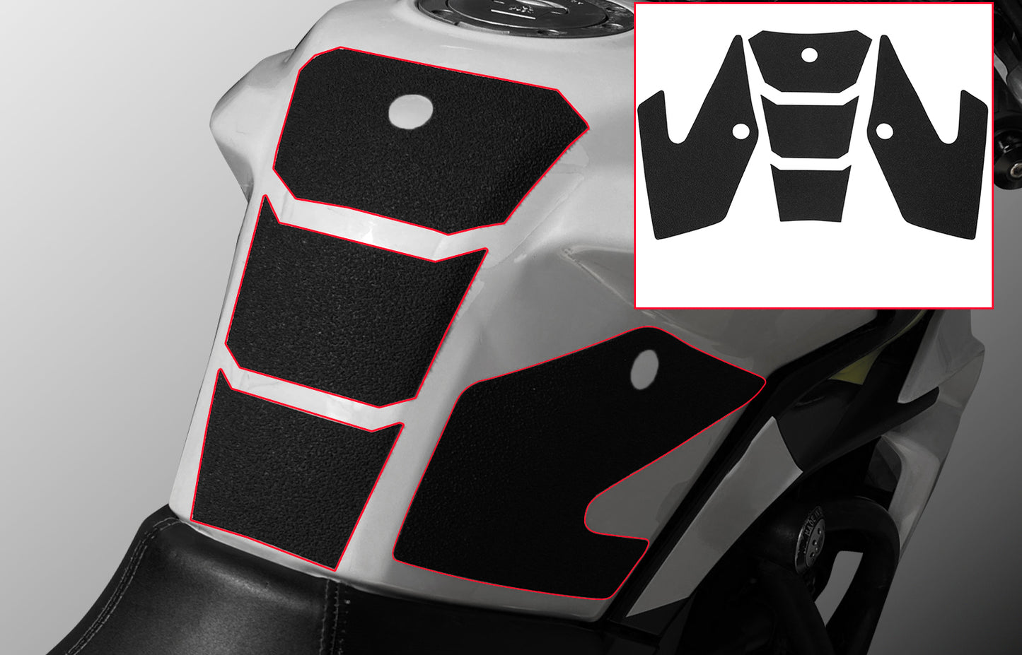 Wolfline Motorcycle Anti Slip Tank Pad Stickers Side Gas Tank Pad Knee Grip Decals Protection For CFMOTO NK400 NK650 NK 400 650 2021