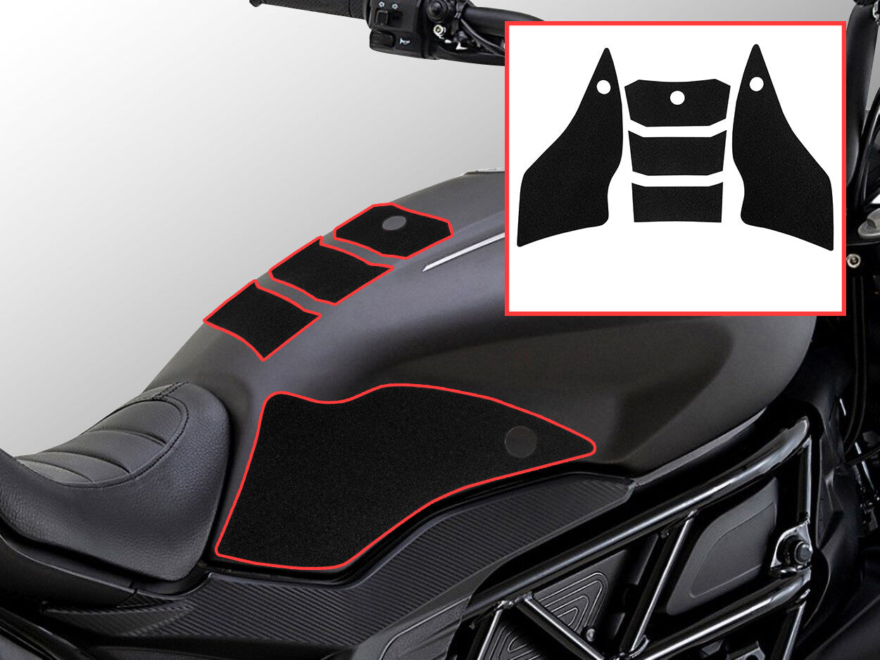 Wolfline Motorcycle Anti Slip Tank Pad Stickers Side Gas Tank Pad Knee Grip Decals Protection For Benelli 502 CRUISE 2018 2019 2020 2021 2022