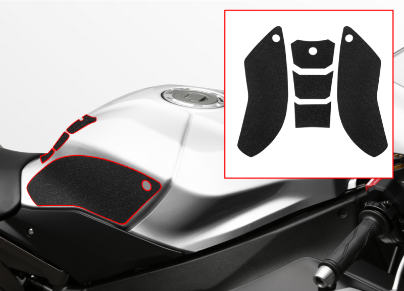 Wolfline Motorcycle Anti Slip Tank Pad Stickers Side Gas Tank Pad Knee Grip Decals Protection For Yamaha YZF-R1 YZFR1  2015 2016 2017 2018 2019