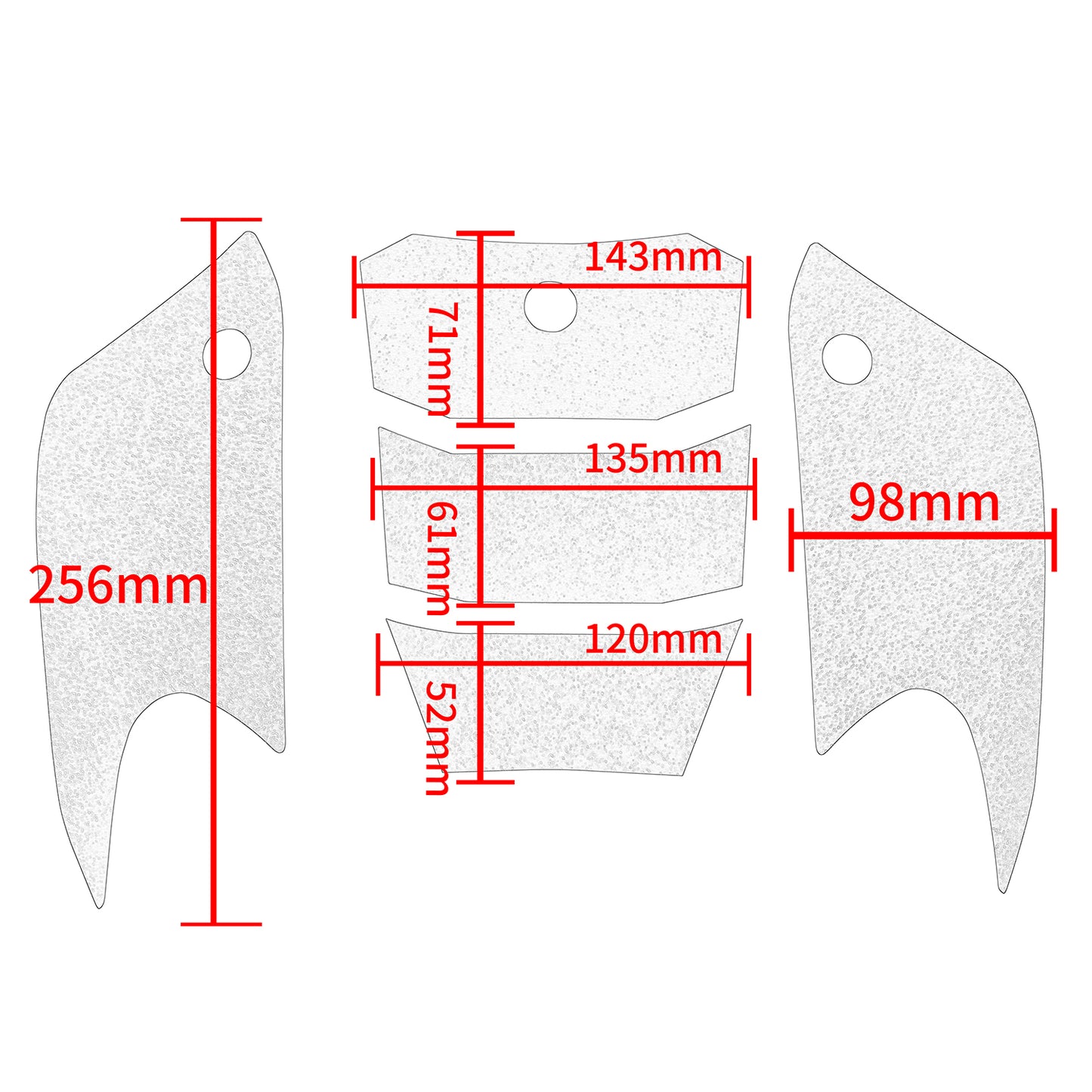 Wolfline Motorcycle Anti Slip Tank Pad Stickers Side Gas Tank Pad Knee Grip Decals Protection For Honda CB500X CB 500 X 2013 2014 2015 2016 2017 2018 2019 2020 2021 2022