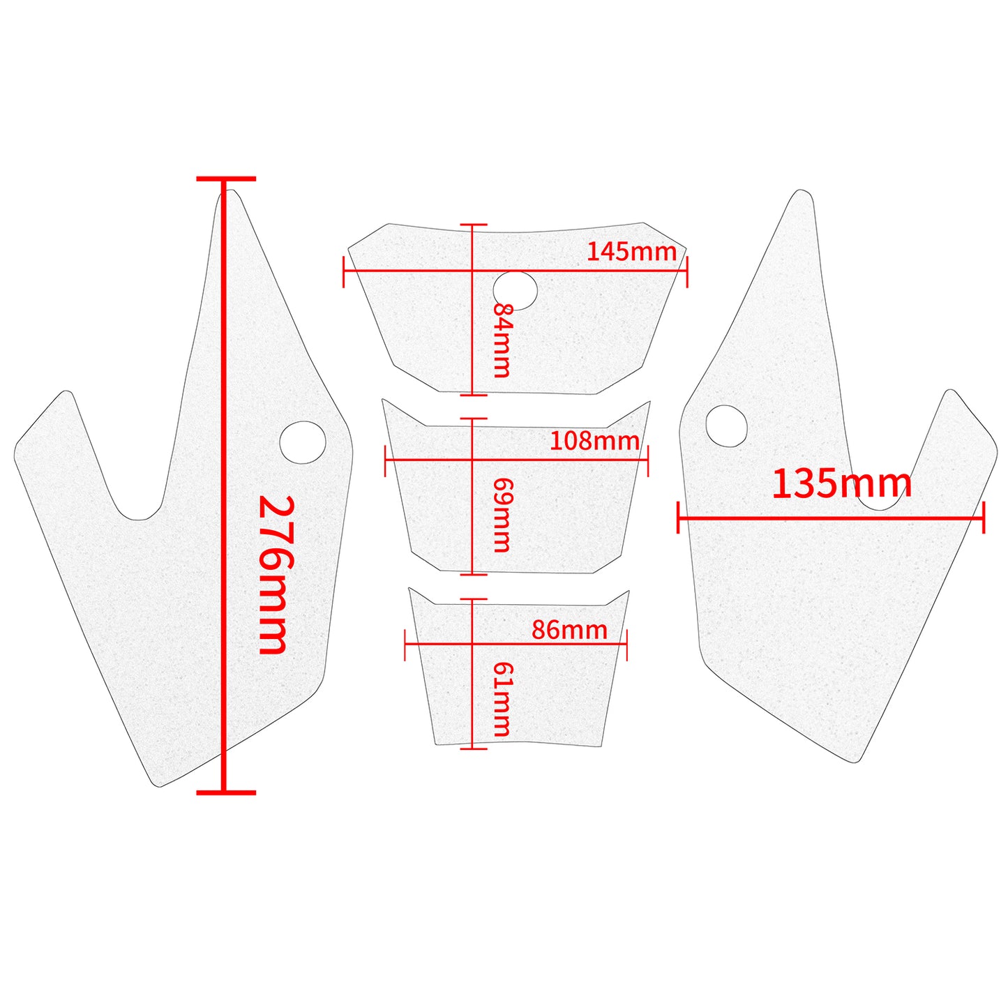 Wolfline Motorcycle Anti Slip Tank Pad Stickers Side Gas Tank Pad Knee Grip Decals Protection For CFMOTO NK400 NK650 NK 400 650 2021