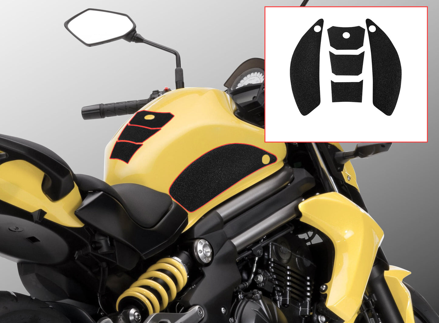 Wolfline Motorcycle Anti Slip Tank Pad Stickers Side Gas Tank Pad Knee Grip Decals Protection For Kawasaki ER6N ER 6N 2006 2007 2008 2009 2010 2011 2012 2013 2014 2015 2016
