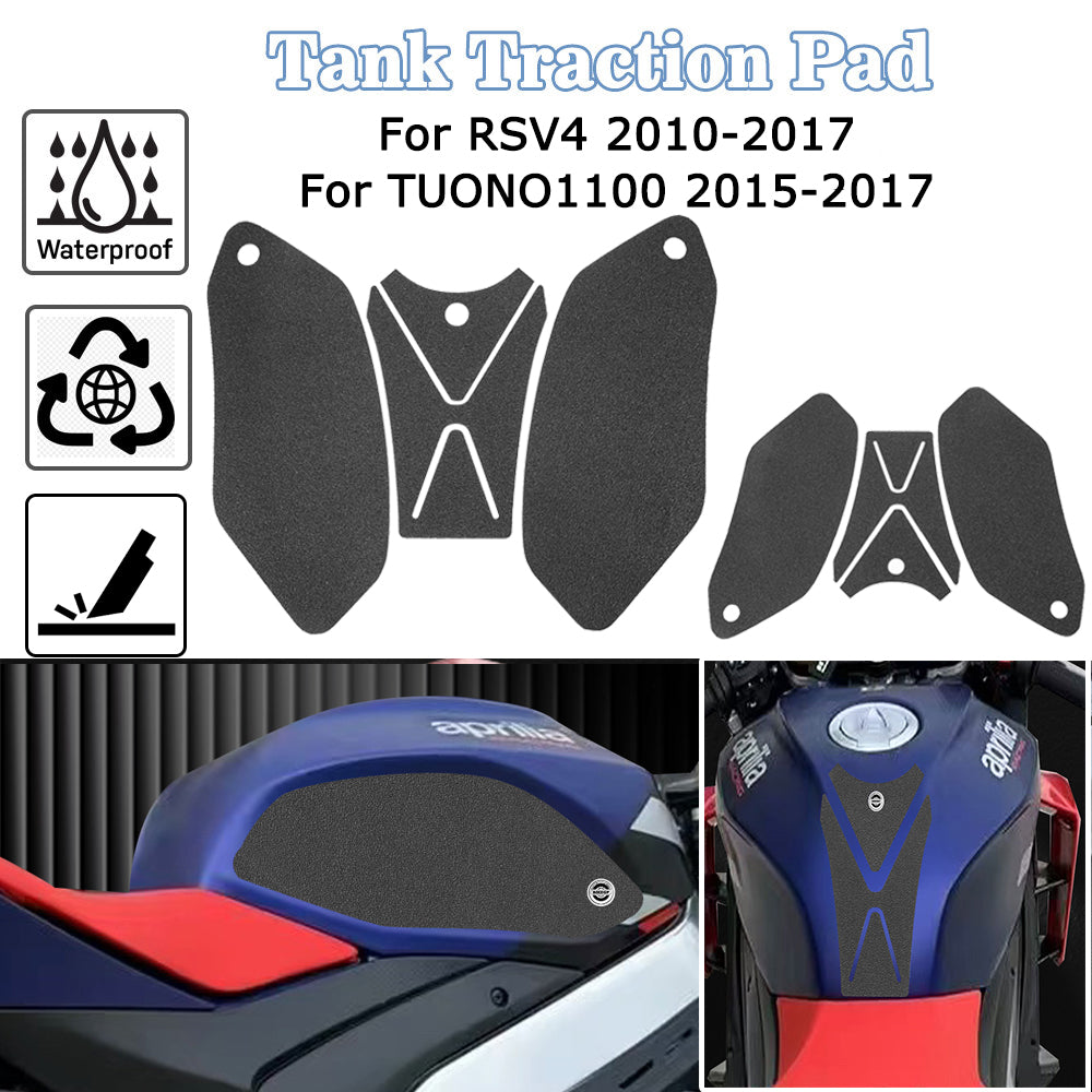 Wolfline Motorcycle Fuel Tank Protection Stickers Moto Anti Slip Rubber Fuel Gas Tank Pad Side Knee Decals For Aprilia RSV4 2010-2017 / TUONO 1100 2015-2017