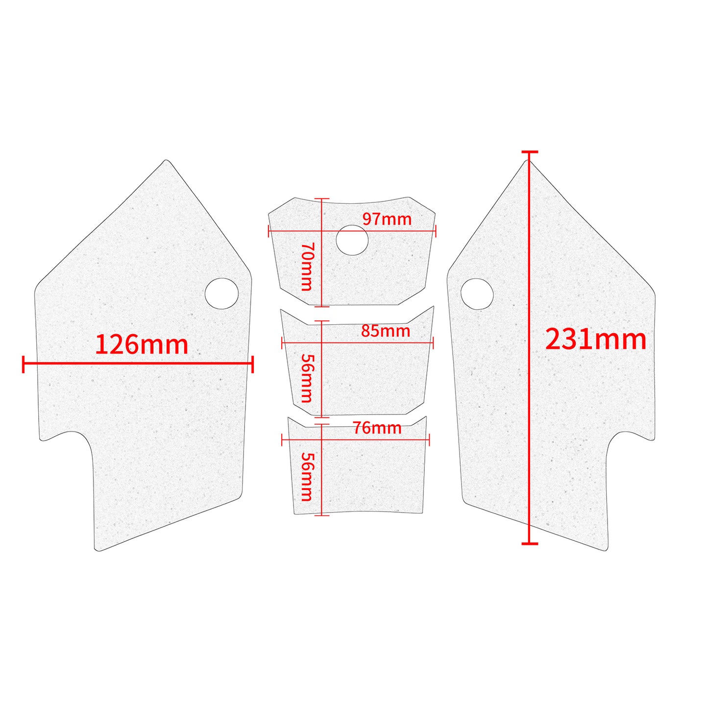 Wolfline Motorcycle Anti Slip Tank Pad Stickers Side Gas Tank Pad Knee Grip Decals Protection For KTM Duke 125 200 390 Duke125 Duke200 Duke390 2011 2012 2013 2014 2015 2016