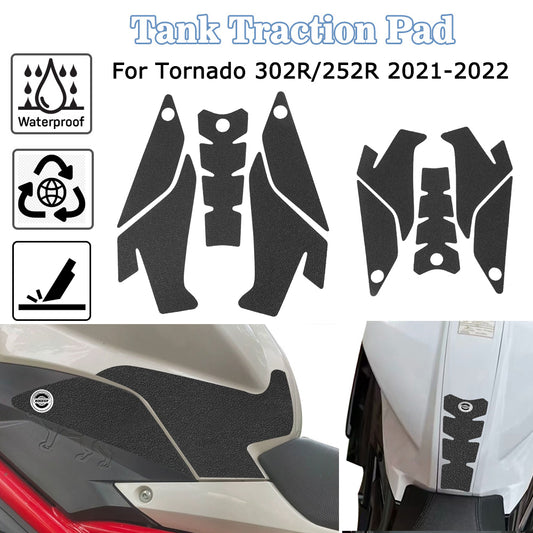 Wolfline Motorcycle Fuel Tank Protection Stickers Moto Anti Slip Rubber Fuel Gas Tank Pad Side Knee Decals For Benelli Tornado 252R 302R 2021 2022