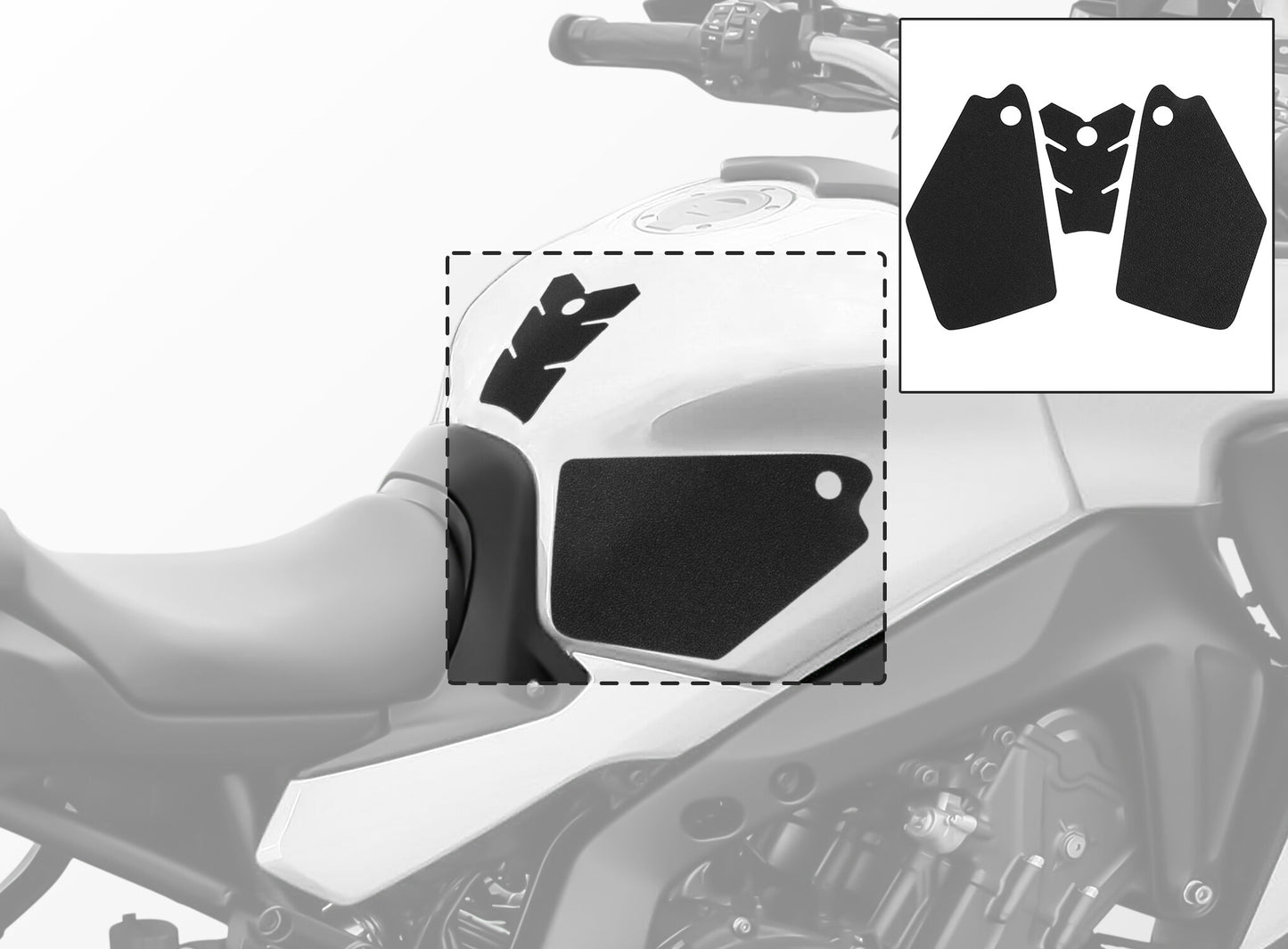Wolfline Motorcycle Accessories Anti Slip Tank Pad Stickers Side Gas Tank Pad Knee Grip Decals Protection For Yamaha Tracer 9 /Tracer 9 GT 2021 2022 Tracer9
