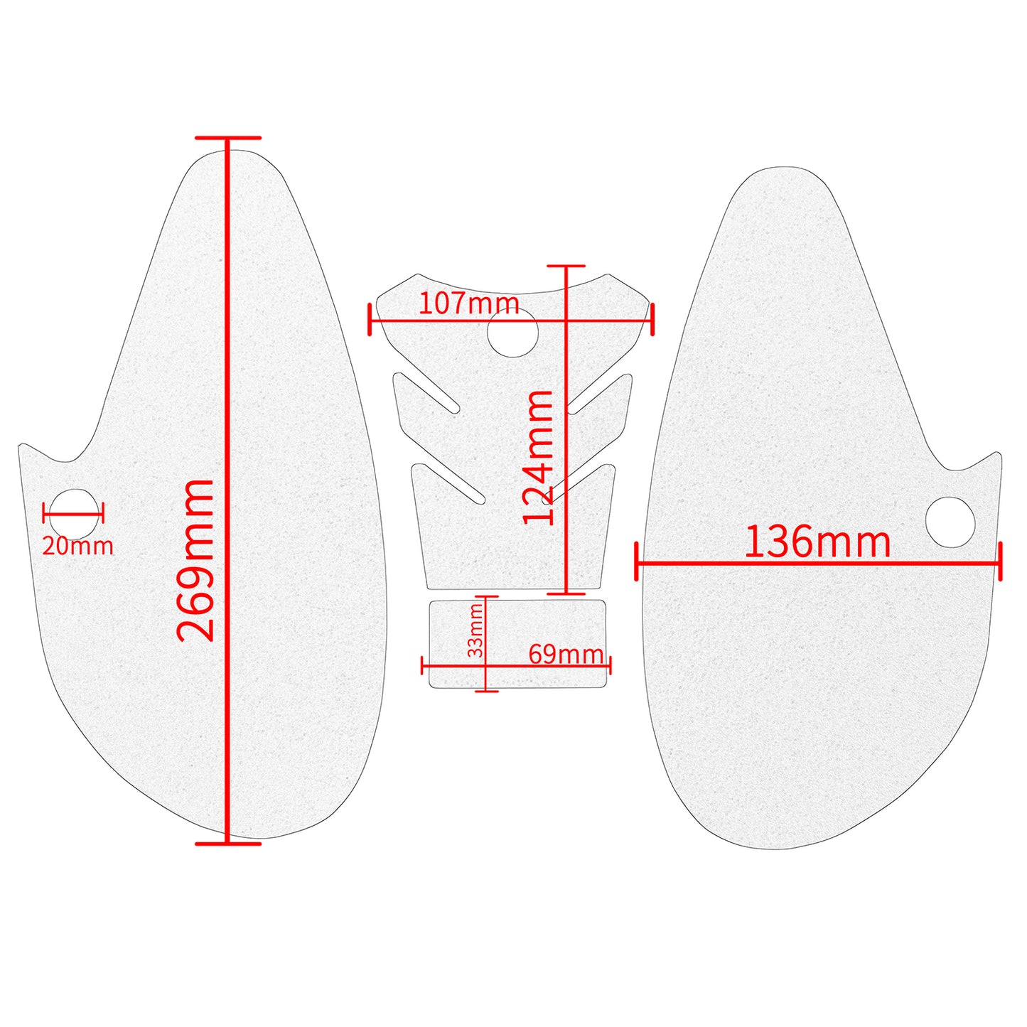 Wolfline Motorcycle Accessories Anti Slip Tank Pad Stickers Side Gas Tank Pad Knee Grip Decals Protection For Yamaha YZF-R3 YZFR3 YZF R3 2019 2020 2021 2022