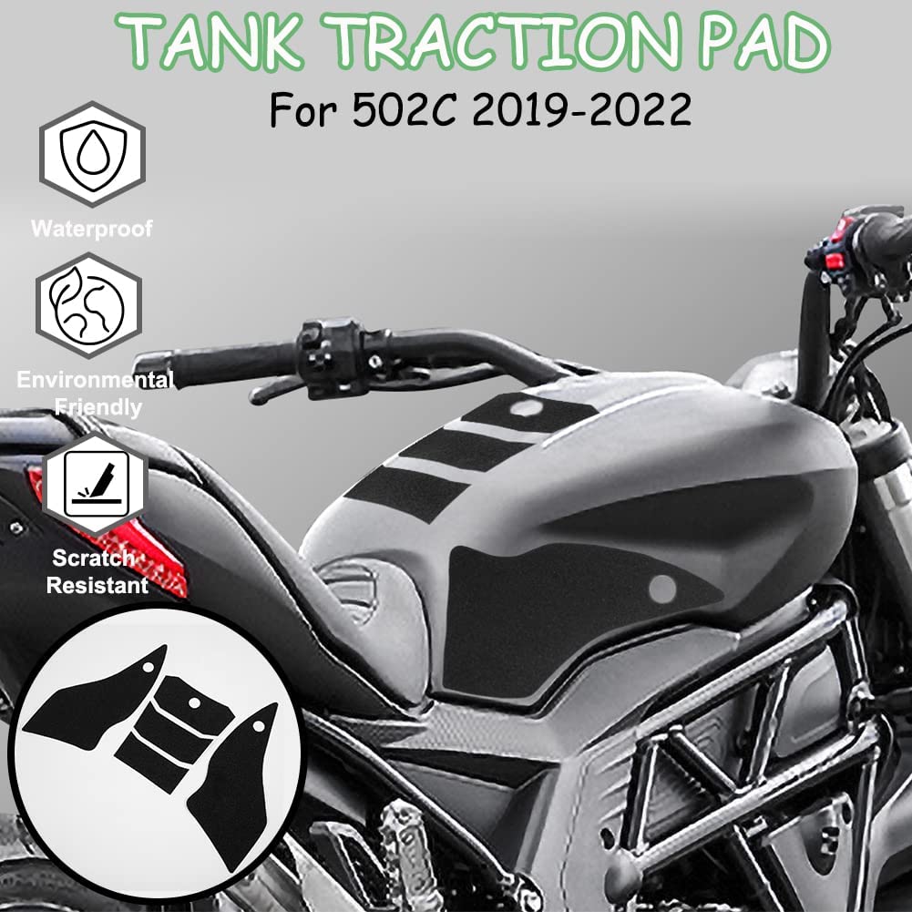 Wolfline Motorcycle Anti Slip Tank Pad Stickers Side Gas Tank Pad Knee Grip Decals Protection For Benelli 502 CRUISE 2018 2019 2020 2021 2022